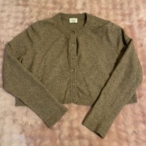 Wilfred Taupe Cardigan Sweater